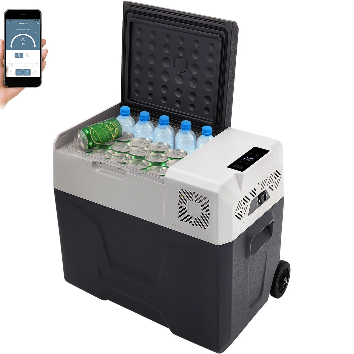 Succebuy 15L 20L 22L 30L 45L 55L Portable Car Cooler Refrigerator Electric Compressor 12V/24V DC 110-240V AC Freezer for Home