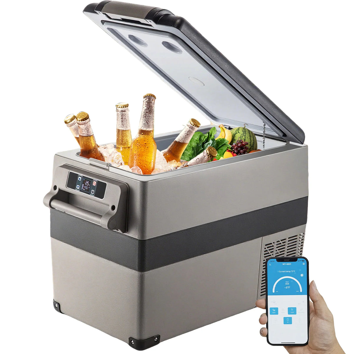 Succebuy 15L 20L 22L 30L 45L 55L Portable Car Cooler Refrigerator Electric Compressor 12V/24V DC 110-240V AC Freezer for Home