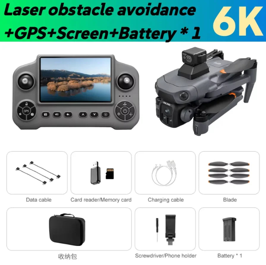 Original V918 GPS Return Home Drone Optical Flow Positioning 8K Dual Lens Long Range FPV Foldable Professional Drone for Adults