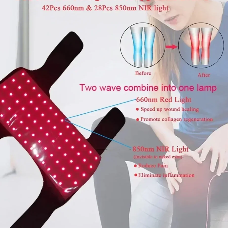 NEW LED Red Light Knee Pad Infrared Blanket Light Belt for Knee Relief Body Relaxation Healthcare Portable Home Use Device