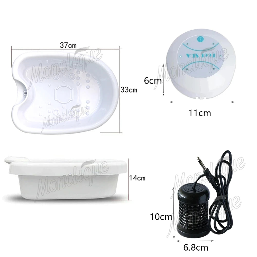 Hydrogen Ion Detox Foot Bath Machine With Basin Vibrating Massage Care Array Layer Tissue Cleaning Relax Muscle Full Vitality