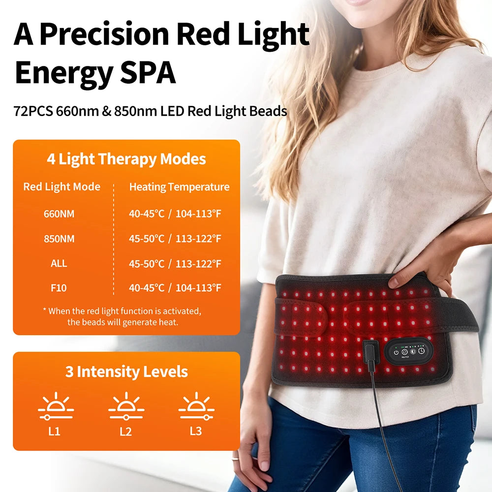 Home 660 and 850nm Near Infrared Light Belt Waist Health Care Belt Beauty Devices