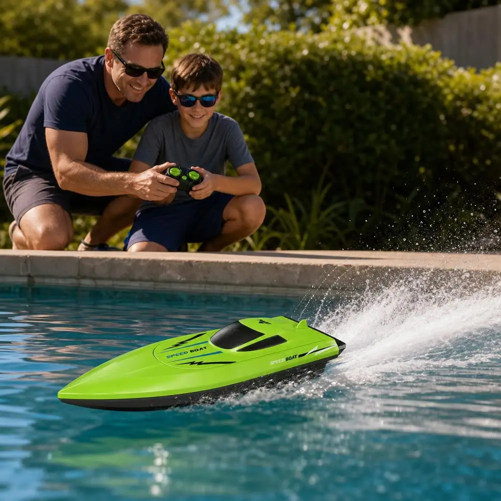 Wireless Remote Control Boat for Kids Aged 6+ and RC Beginners to Race in Backyard Pools Outdoor Play Birthday Gifts