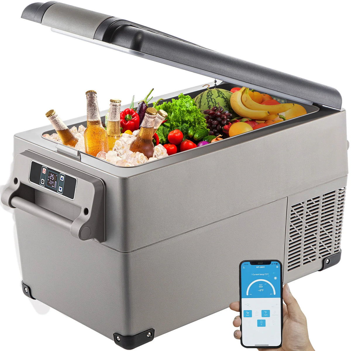 Succebuy 15L 20L 22L 30L 45L 55L Portable Car Cooler Refrigerator Electric Compressor 12V/24V DC 110-240V AC Freezer for Home
