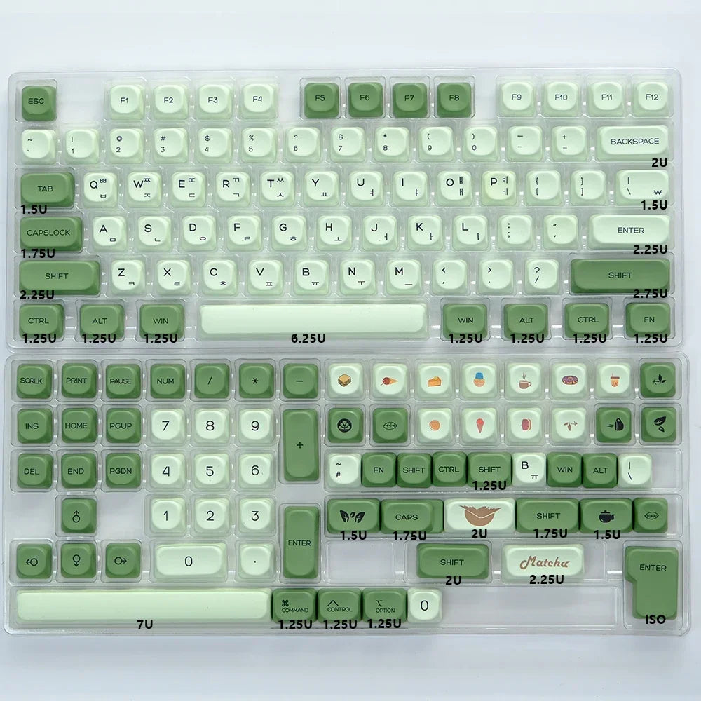 KBDiy 141 Keys/Set KOA Keycap PBT Korean Snow Mountain Keycaps Cute for Gaming Mechanical Keyboards Caps ISO Custom for 61/64/75